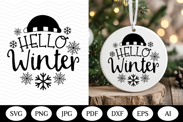 Christmas Ornament SVG Design, christmas round illustration