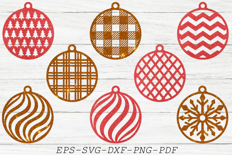 Christmas Ornament SVG, Holiday Laser Cut Decor Design