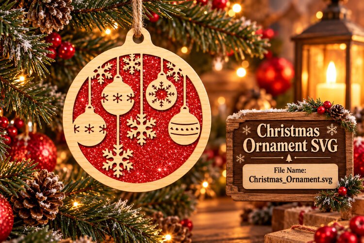 Christmas Ornament SVG example image 1