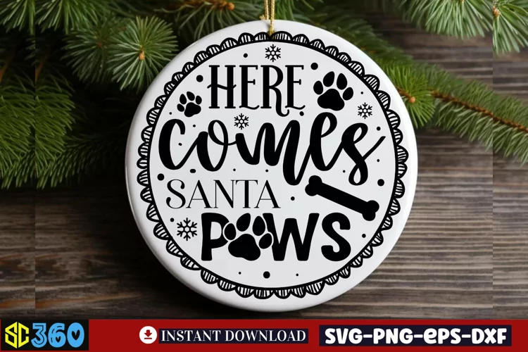 Here comes santa paws SVG, Christmas SVG