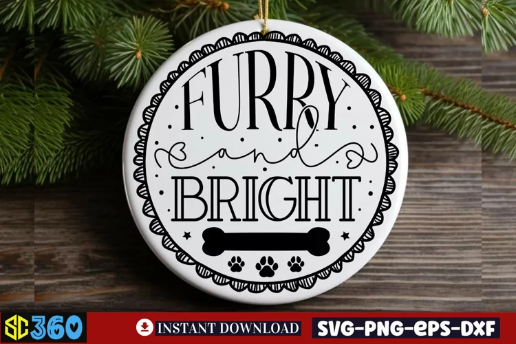 Furry and bright SVG, Christmas SVG