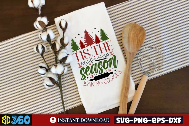 Tis the for season baking cookies SVG, Christmas SVG