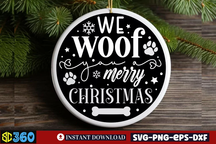 We woof you a merry christmas SVG, Christmas SVG