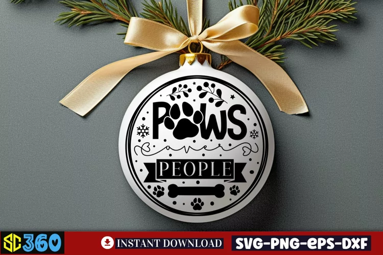 Paws over people SVG, Christmas SVG