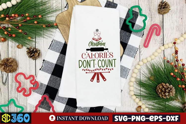 Christmas calories don't count SVG, Christmas SVG