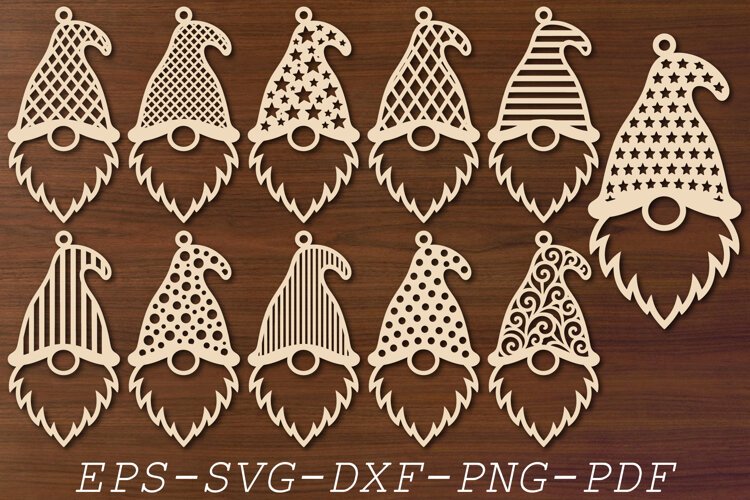 Christmas ornament SVG, Holiday Decorations Laser cut files example image 1