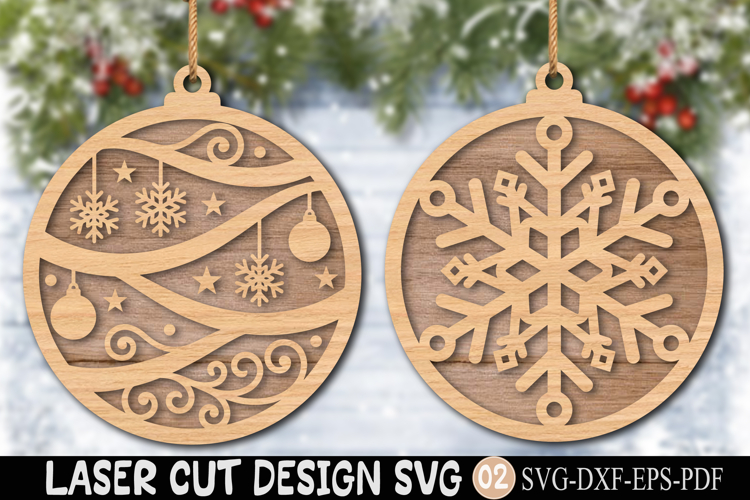 Christmas Ornament SVG Laser Cut