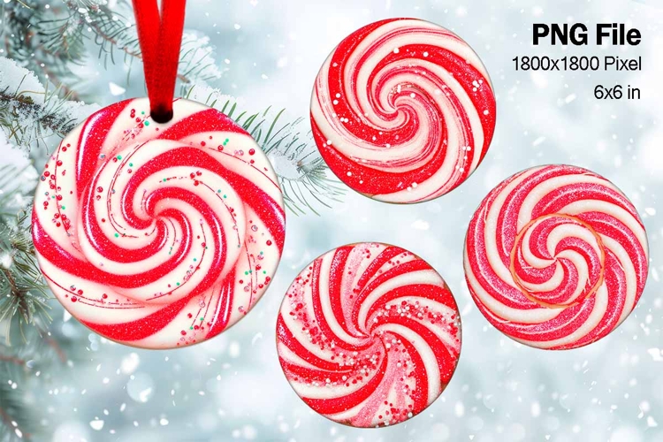 Christmas Ornament Candy Cane House Tree Decorate Design_76