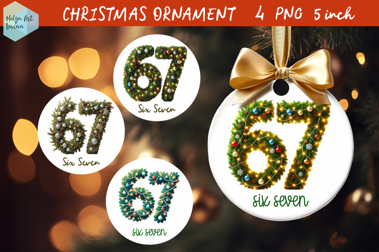 Christmas Ornaments 67 Six Seven PNG