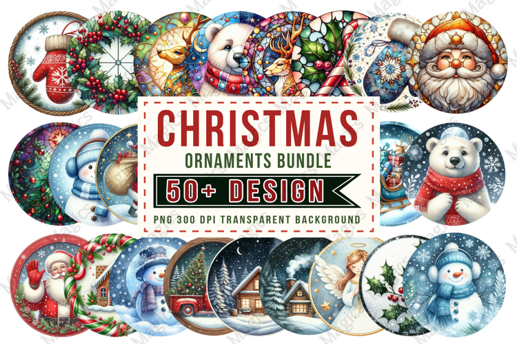 Christmas Ornaments Sublimation Bundle