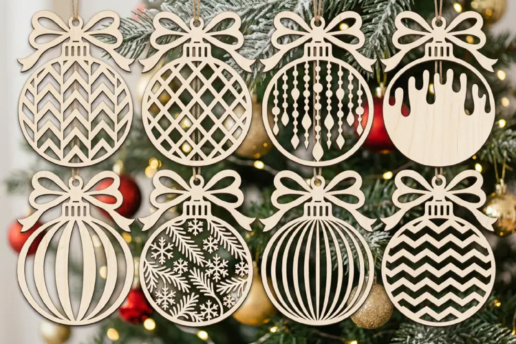 Christmas Ornaments Svg Laser Cut Files