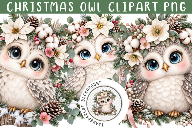 Christmas Owl Clipart, Christmas Owl Png