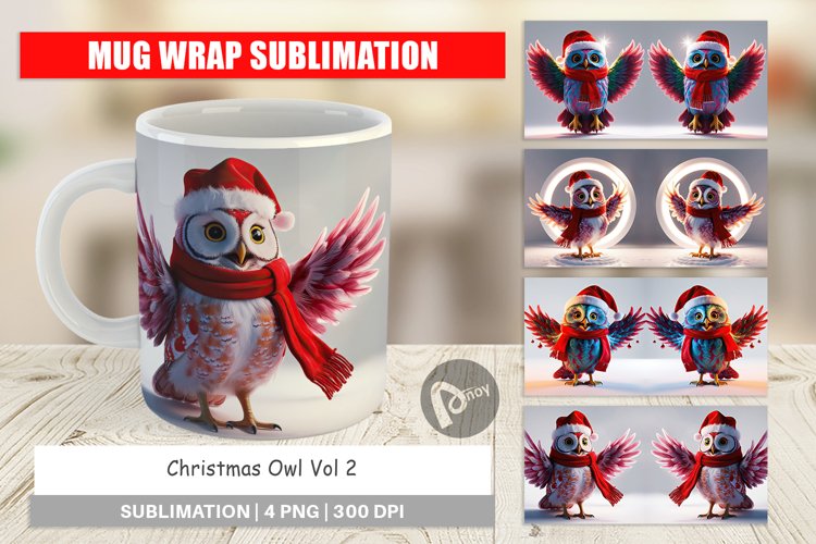 Mug Wrap Christmas Owl