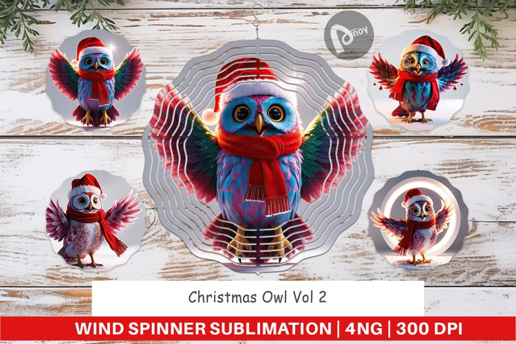 Wind Spinner Christmas Owl