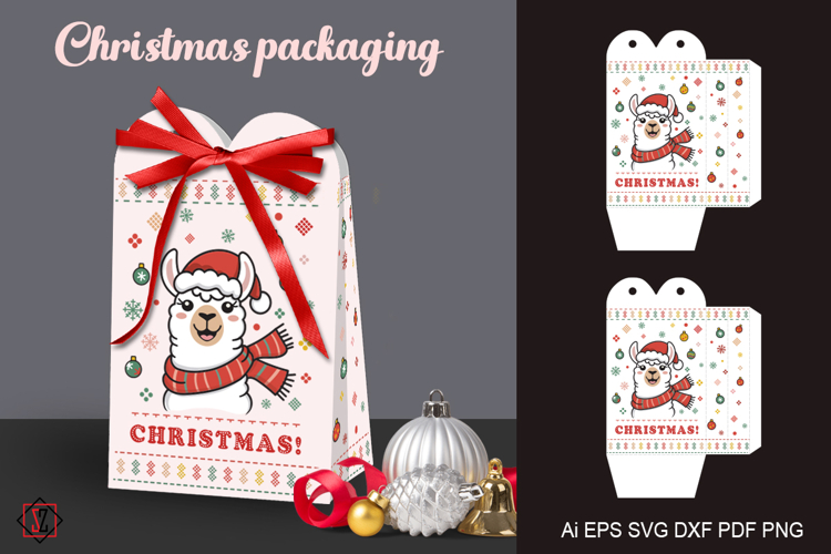 Christmas Gift Packaging with a Llama