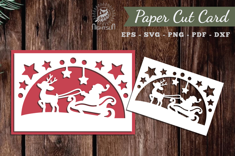 Christmas Papercut Card SVG