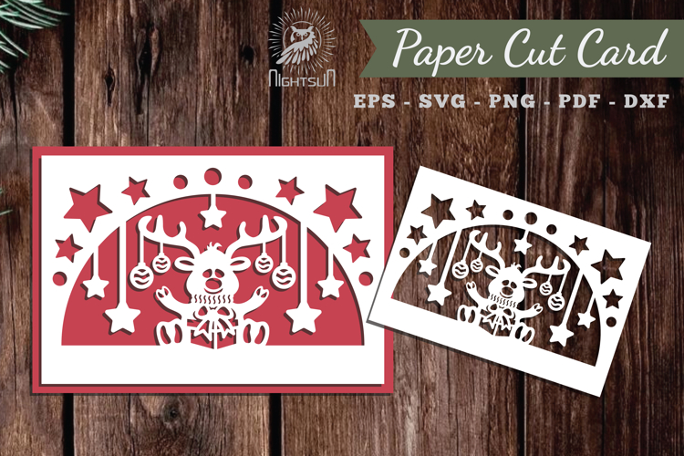Christmas Papercut Card SVG