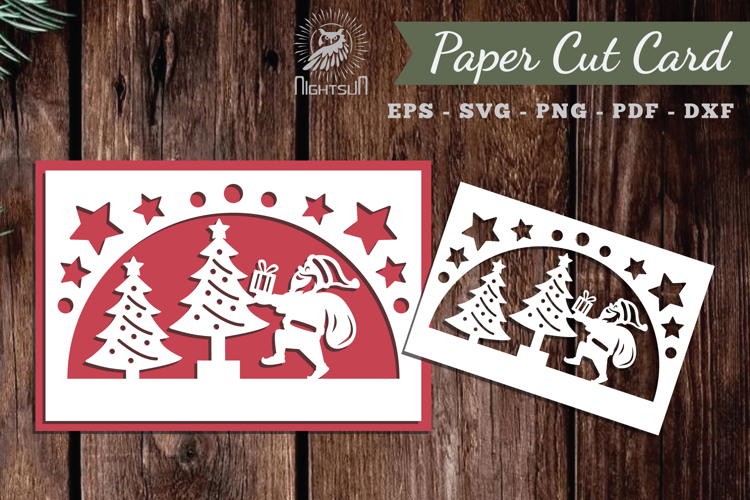 Christmas Papercut Card SVG