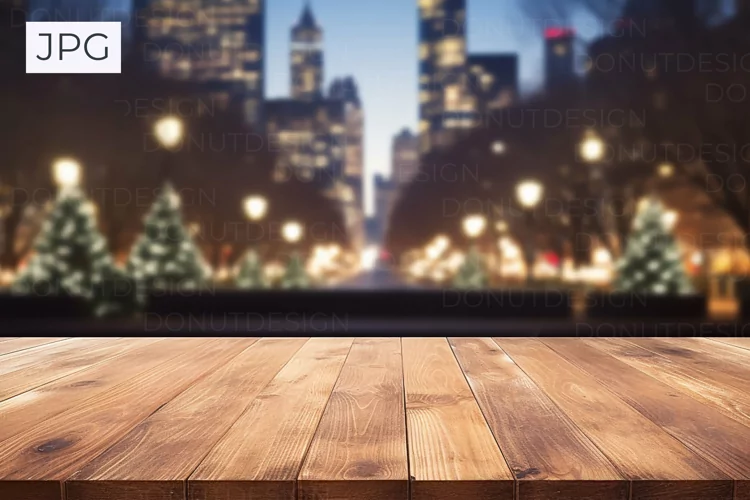 Christmas table mockup background | Christmas backdrop
