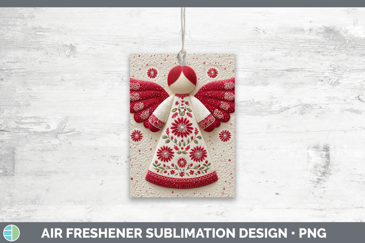 Angel Christmas Patch Air Freshener Sublimation Design