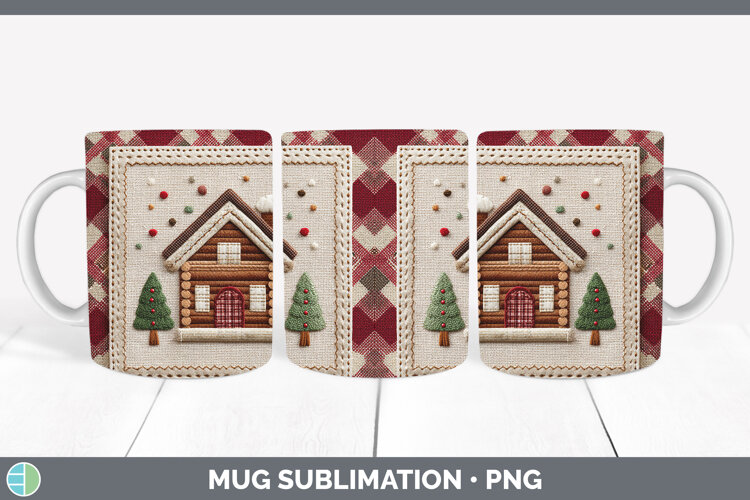 GorgeousChristmas Patch Mug Wrap design.