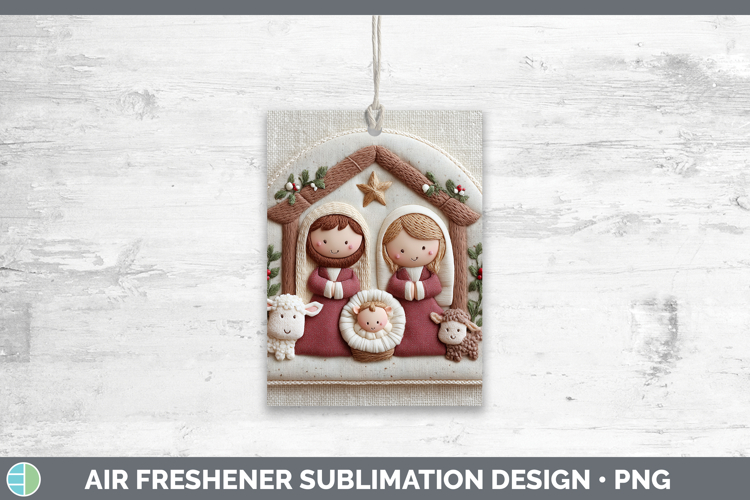 Nativity Christmas Patch Air Freshener Sublimation Design
