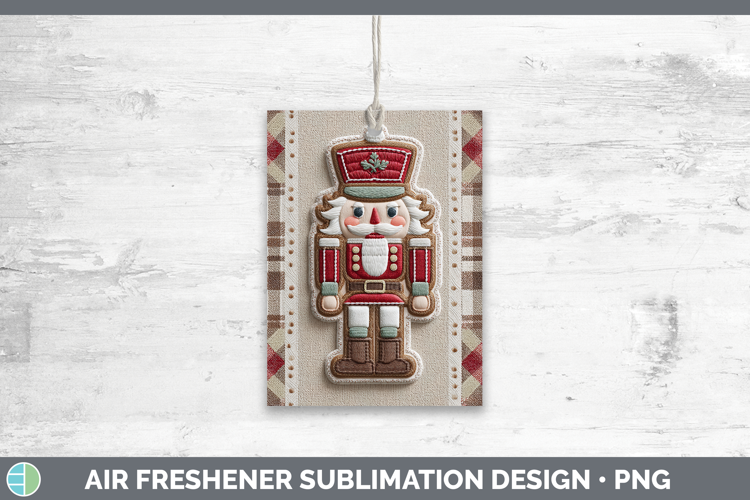 Nutcracker Christmas Patch Air Freshener Sublimation Design