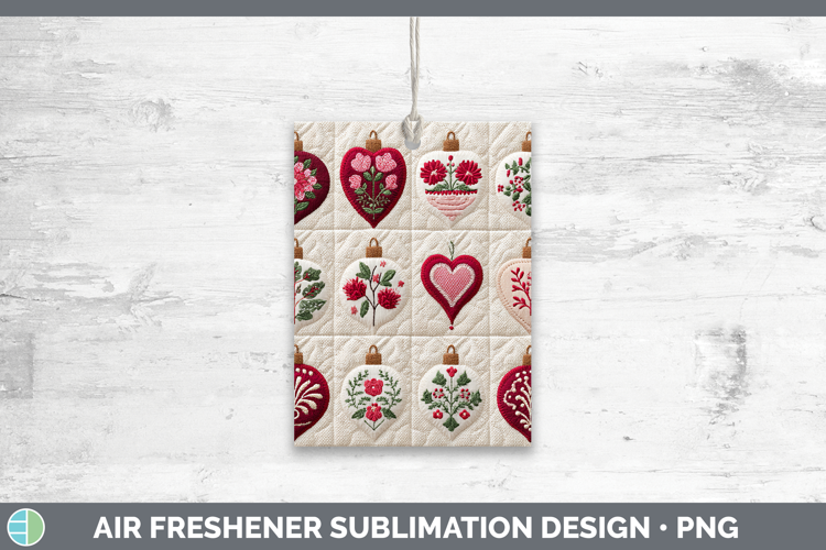 Ornaments Christmas Patch Air Freshener Sublimation Design