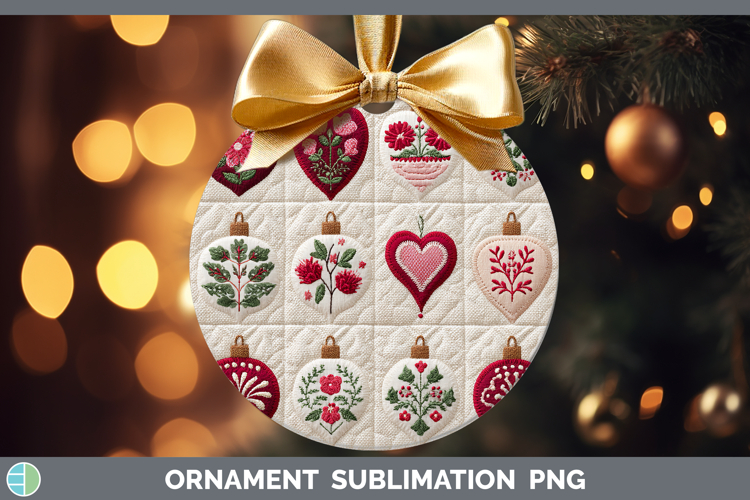 Ornaments Christmas Patch Ornament Sublimation Design