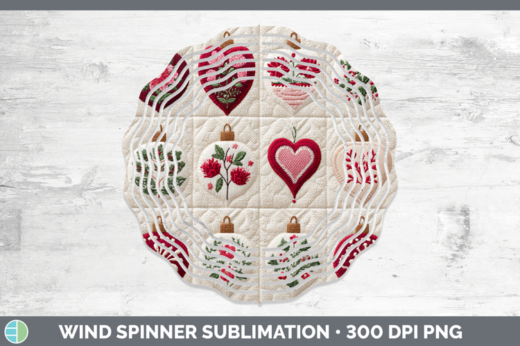 Ornaments Christmas Patch Wind Spinner Sublimation Design