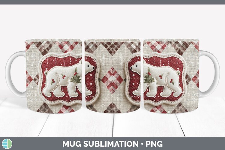 GorgeousChristmas Patch Mug Wrap design.