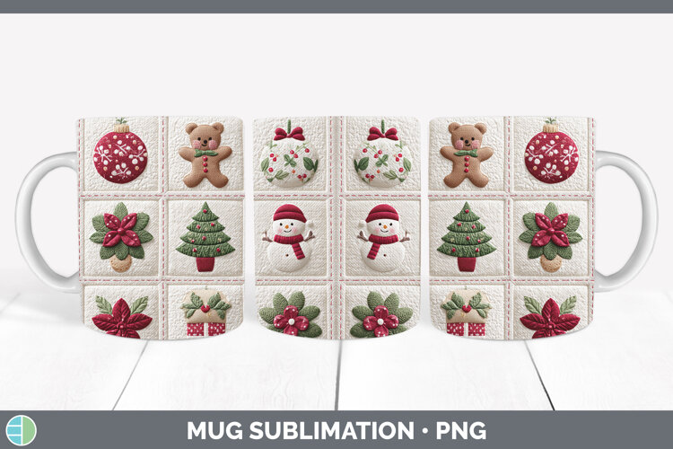 GorgeousChristmas Patch Mug Wrap design.
