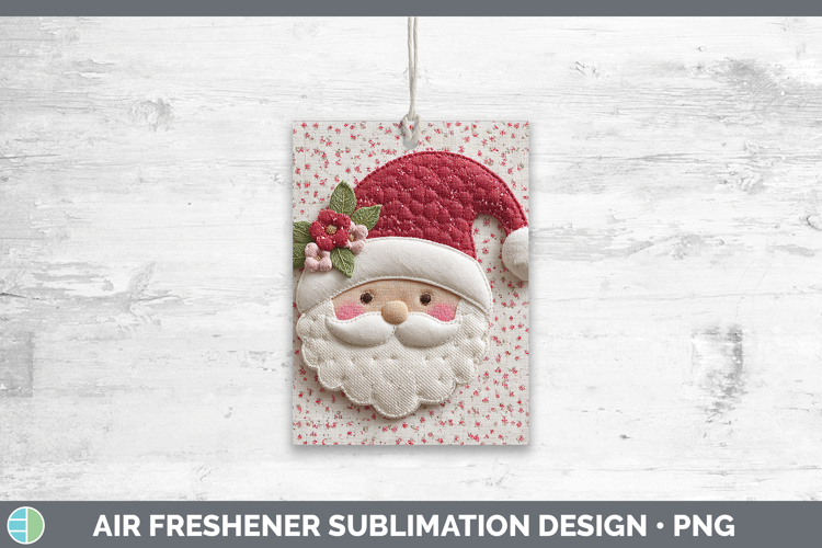 Santa Christmas Patch Air Freshener Sublimation Design