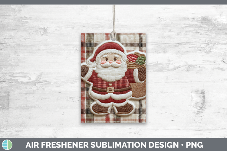 Santa Gifts Christmas Patch Air Freshener Sublimation Design