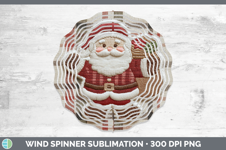 Santa Gifts Christmas Patch Wind Spinner Sublimation Design