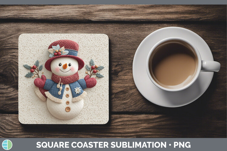 GorgeousChristmas Patch Square Coaster design.