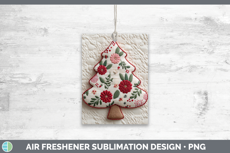 Tree Christmas Patch Air Freshener Sublimation Design