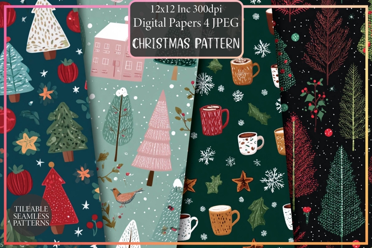 Christmas Pattern Digital Paper