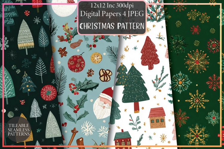 Christmas Pattern Digital Paper