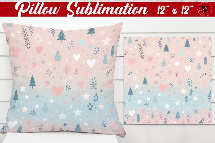 Pillow sublimation | Christmas Pattern | Happy Holidays