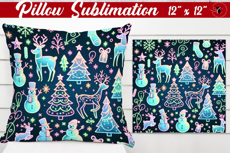 Pillow sublimation | Christmas Pattern | Happy Holidays