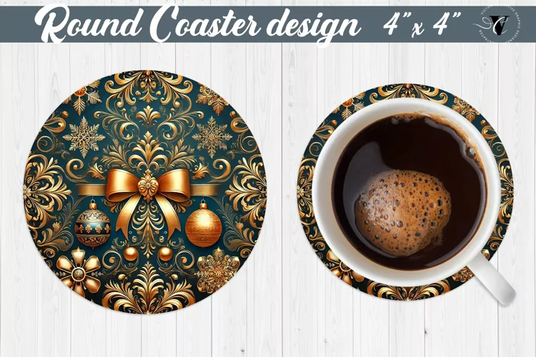 Round Coasters | Christmas Pattern | Christmas