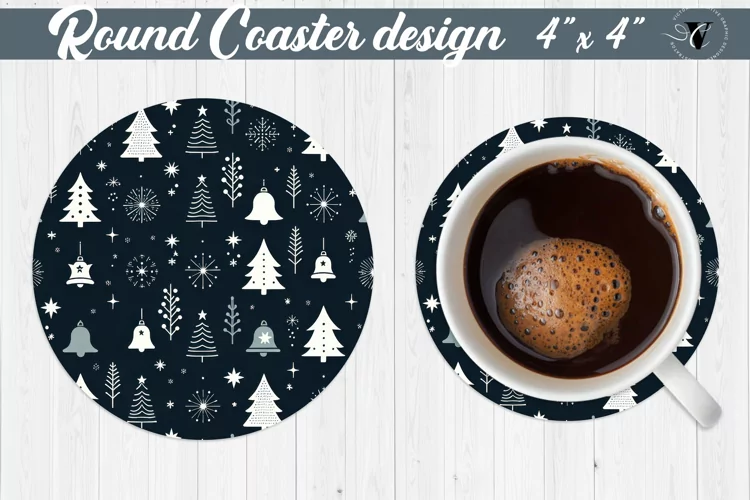 Round Coasters | Christmas Pattern | Christmas