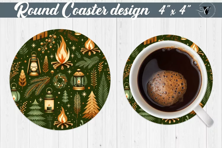 Round Coasters | Christmas Pattern | Christmas