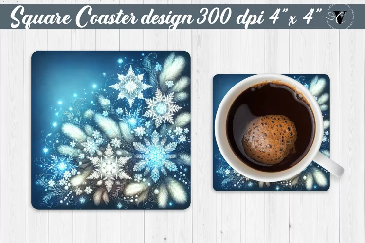 Square Coasters | Christmas Pattern | Christmas