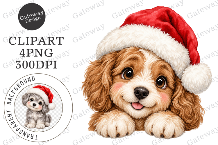 Christmas Peeking Characters Clipart PNG