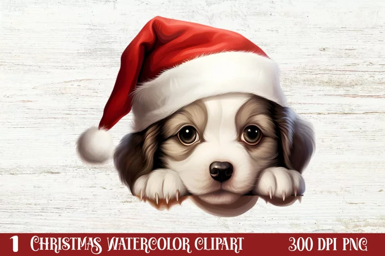 Christmas Peeking Dogs Clipart, Christmas PNG