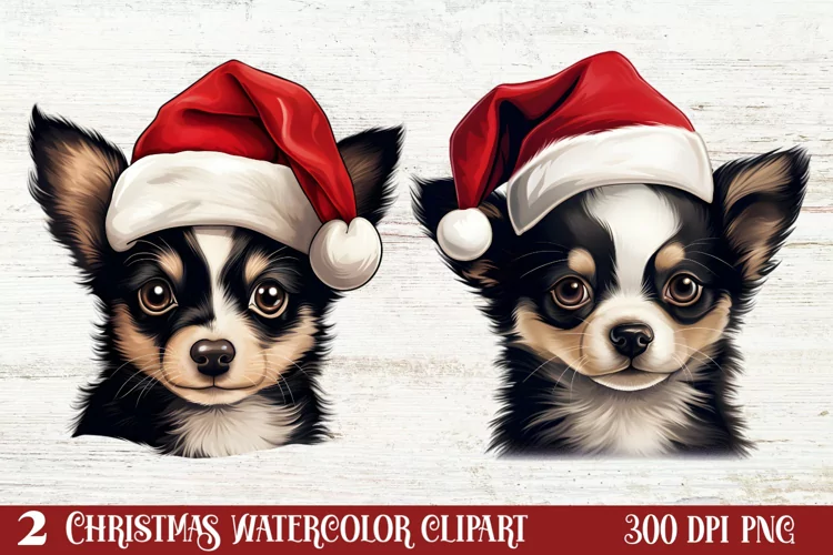 Christmas Peeking Dogs Clipart, Christmas PNG