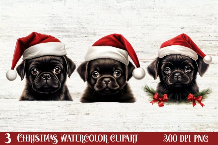 Christmas Peeking Dogs Clipart, Christmas PNG