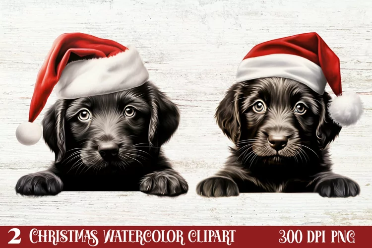 Christmas Peeking Dogs Clipart, Christmas PNG